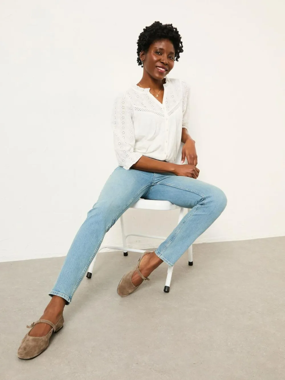 Fat Face FatFace Shenley Bleach Denim Slim Jeans