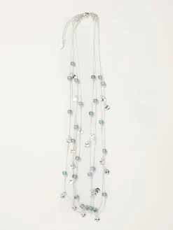 New Fat Face FatFace Silver Tone Layered Necklace