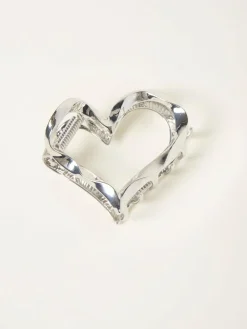 Fat Face FatFace Silver Tone Metal Heart Claw Clip^Women Jewellery