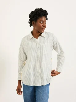Fat Face FatFace Skyla Ivory Stripe Shirt^Women Blouses & Shirts