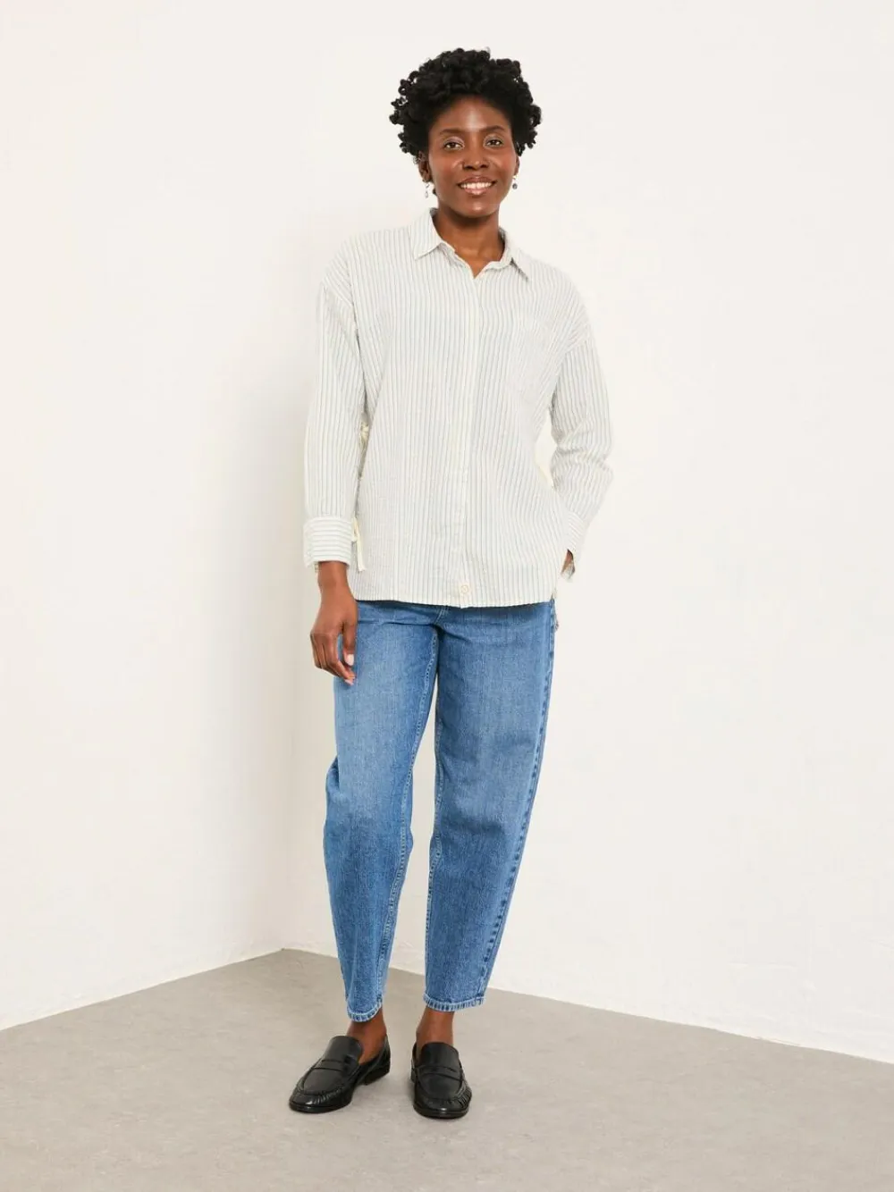 Fat Face FatFace Skyla Ivory Stripe Shirt^Women Blouses & Shirts