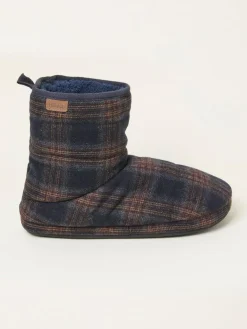 Fat Face FatFace Sussex Navy Check Boot^ Slippers|Slippers
