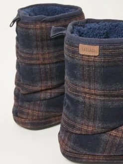 Fat Face FatFace Sussex Navy Check Boot^ Slippers|Slippers