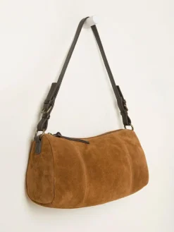 Outlet Fat Face FatFace Suede Shoulder Bag Tan Brown
