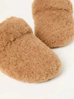 Fat Face FatFace Tan Brown Teddy House Shoe^Women Slippers