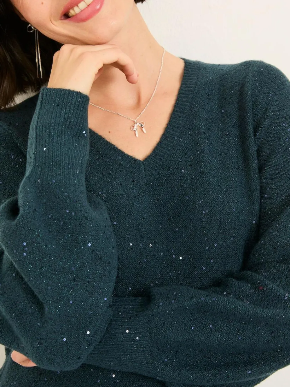 Fat Face FatFace Sparkle Knit Midi Dress^Women Midi Dresses|Knitwear