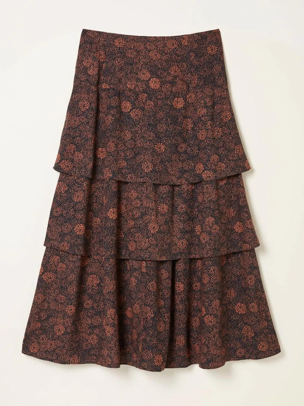 Fat Face FatFace Tonia Black Circle Floral Midi Skirt^Women Skirts