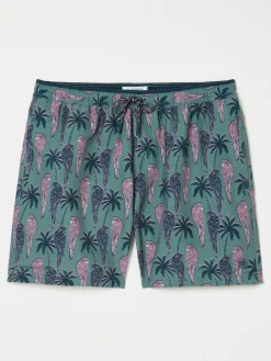 Sale Fat Face FatFace Trevose Swim Shorts Green Parrot
