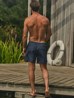 Clearance Fat Face FatFace Trevose Navy Abstract Geo Print Swim Shorts