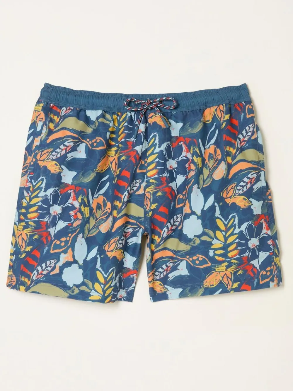 Fat Face FatFace Trevose Teal Blue Jungle Print Swim Shorts^ Swimwear