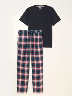 Hot Fat Face FatFace Tyne Navy Check Pyjama Set