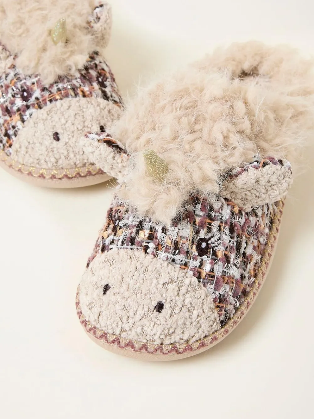 Fat Face FatFace Una Natural Unicorn Novelty Slipper^Women Slippers