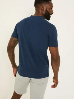 Sale Fat Face FatFace Woodside Navy Slub Henley T-Shirt