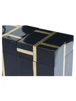 New Fifty Five South Black Odell Canister Set With Tray