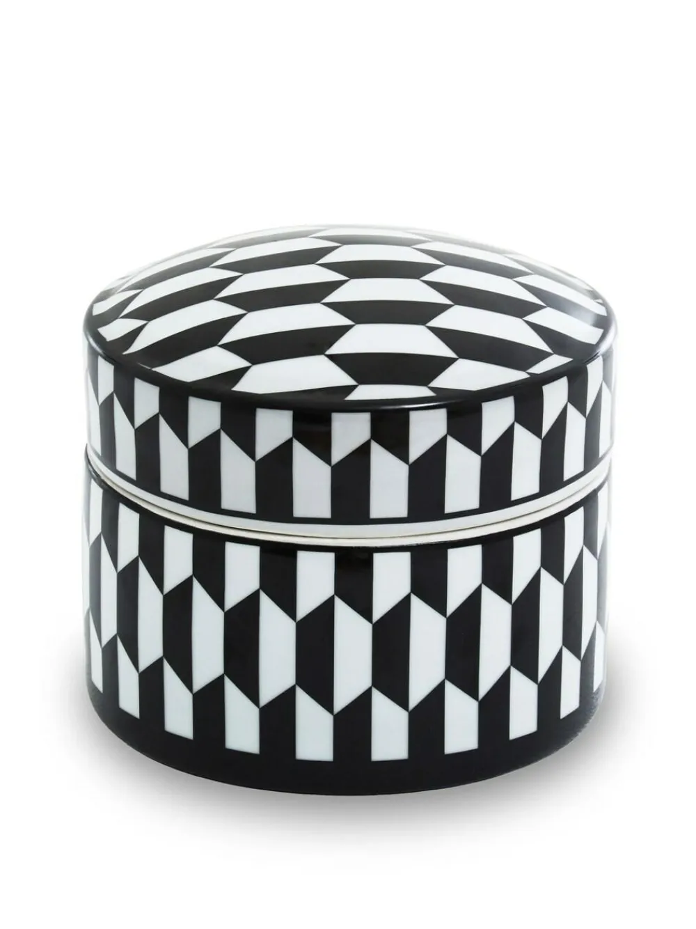 Discount Fifty Five South Black White Marlo Ceramic Trinket Box with Lid