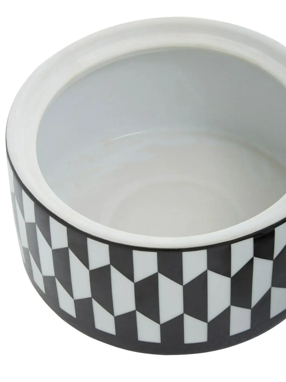 Discount Fifty Five South Black White Marlo Ceramic Trinket Box with Lid