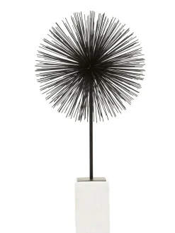 Outlet Fifty Five South Black/White Mirano Starburst Sculpture with Marble Ornaments Base