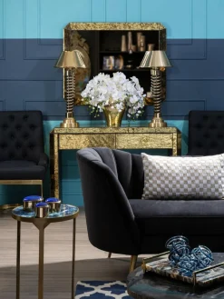 Fifty Five South Gold Large Ceramic Vase^ Vases