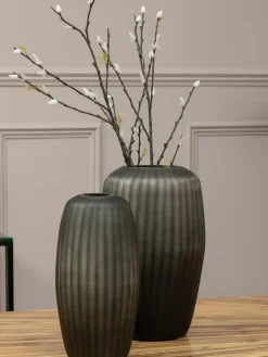 Outlet Fifty Five South Grey Hessa Glass Vase