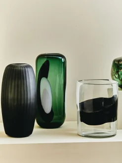 Outlet Fifty Five South Grey Hessa Glass Vase