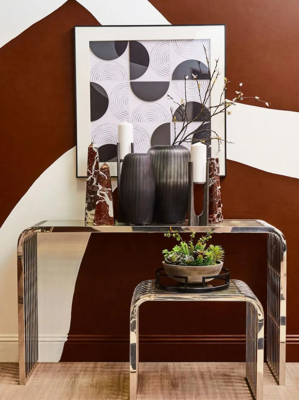 Outlet Fifty Five South Grey Hessa Glass Vase