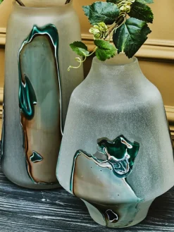 Fifty Five South White Hakan Tall Glass Vase^ Vases