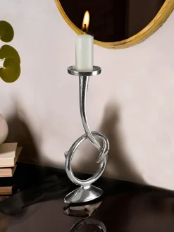 Fifty Five South White Twist Candle Holder^ Candle Holders & Lanterns