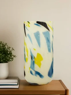 Fifty Five South Yellow Large Carra Glass Vase^ Vases