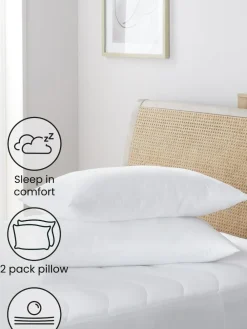 Next Firm 2 Pack Sleep In Comfort Pillows^ Duvets & Pillows