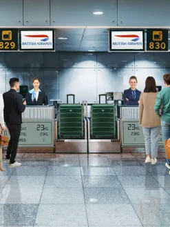 CABIN PRO Flight Knight Medium Green Check In Hold Luggage Hardcase Travel Suitcases Set Of 2