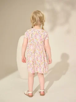 Outlet Next Floral Ribbed Jersey Dress (3mths-7yrs)