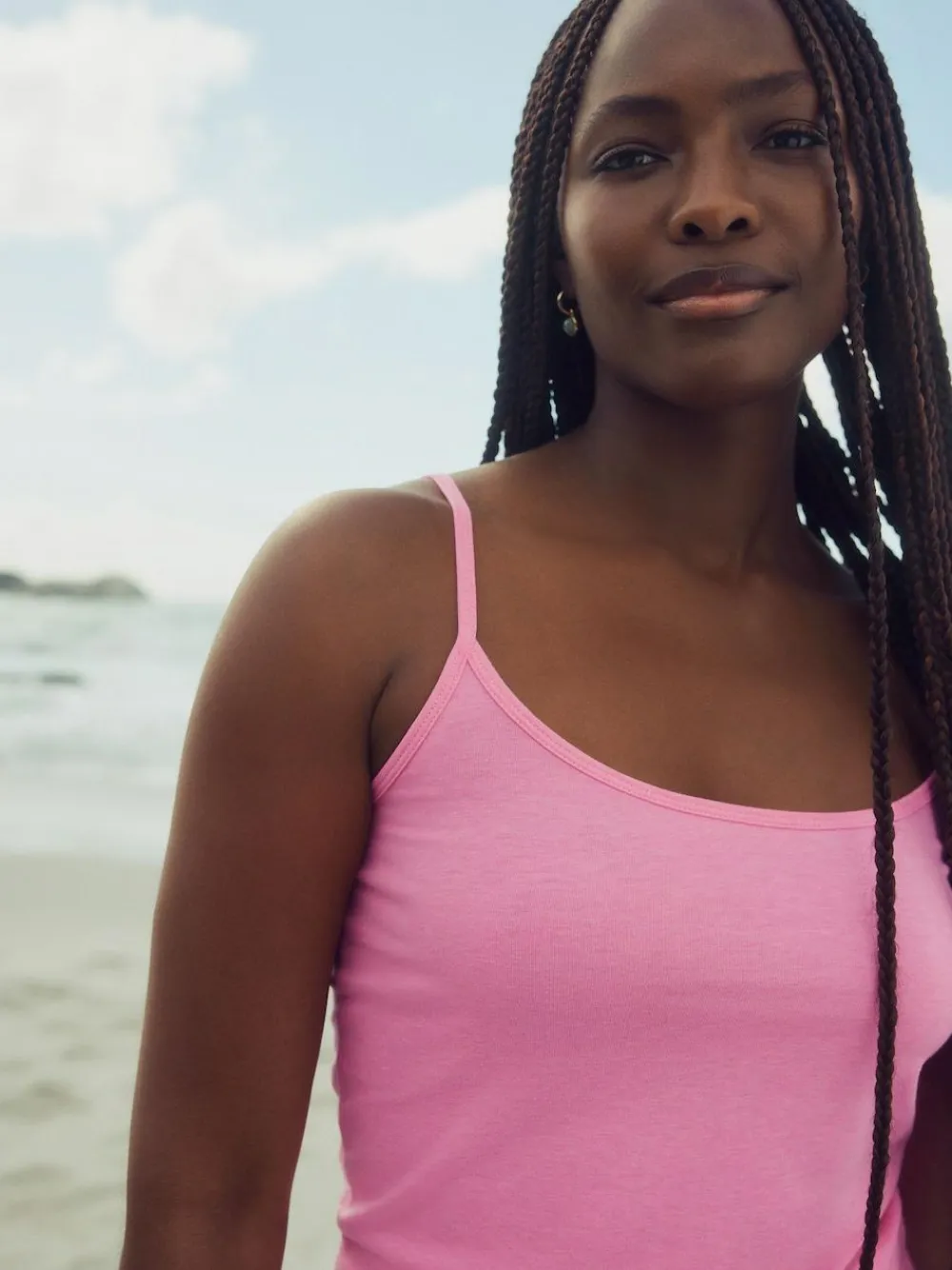 Best Next Fluoro Pink Thin Strap Vest