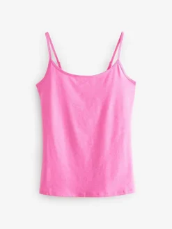 Best Next Fluoro Pink Thin Strap Vest