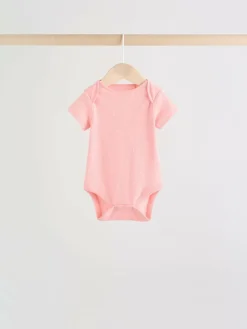 Sale Next Fluro Pink Baby Short Sleeve Bodysuits 5 Pack