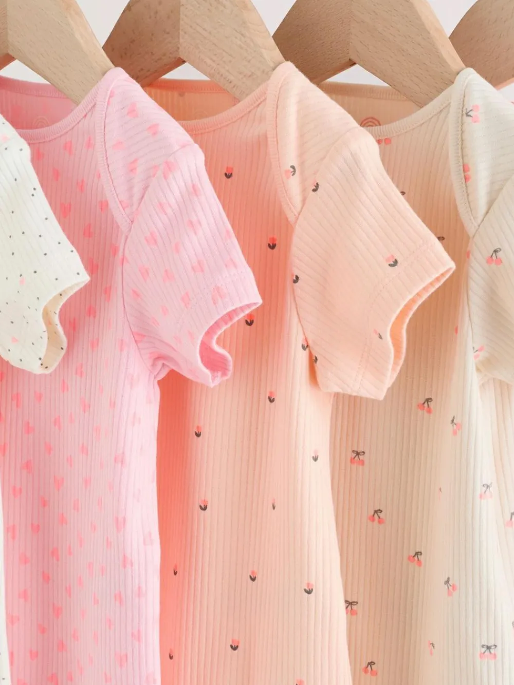 Sale Next Fluro Pink Baby Short Sleeve Bodysuits 5 Pack