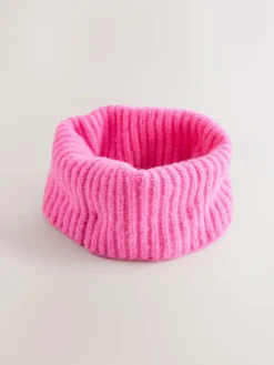 Next Fluro Pink Chunky Rib Snood (1-16yrs)^ Hats, Gloves & Scarves