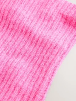 Next Fluro Pink Chunky Rib Snood (1-16yrs)^ Hats, Gloves & Scarves