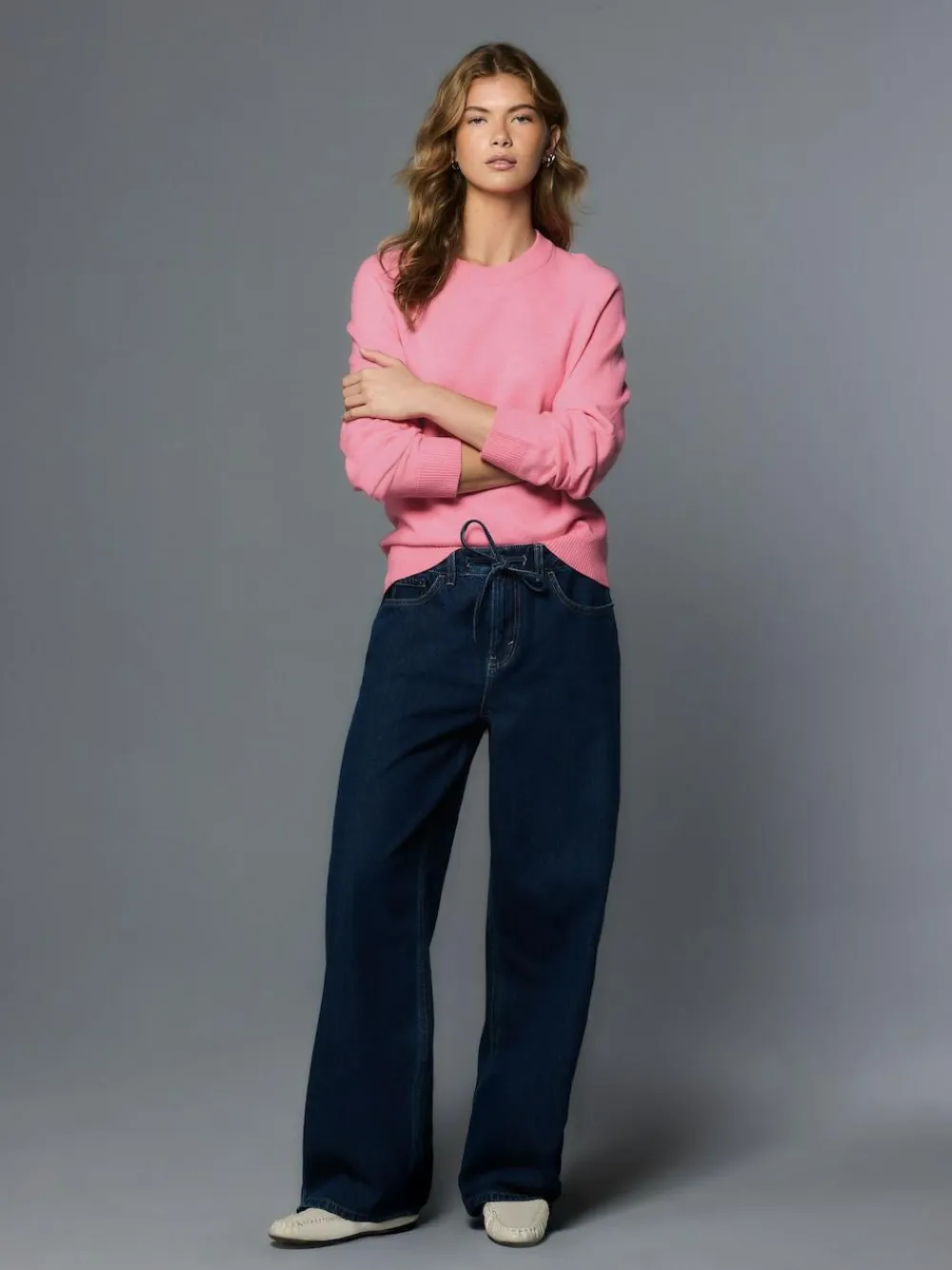 Next Fluro Pink Supersoft Crew Neck Long Sleeve Jumper