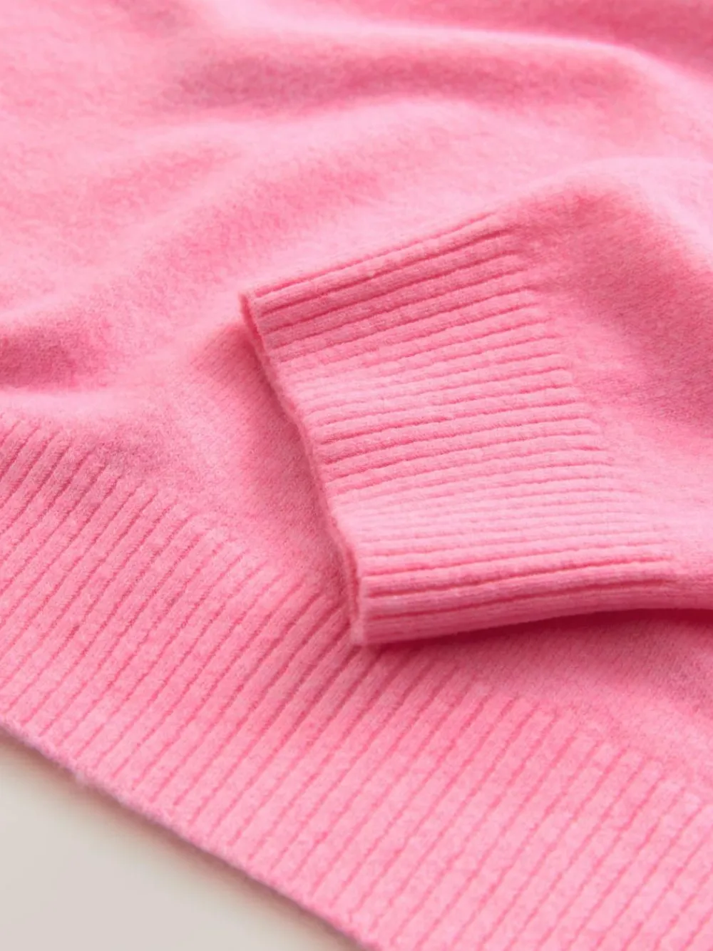 Next Fluro Pink Supersoft Crew Neck Long Sleeve Jumper