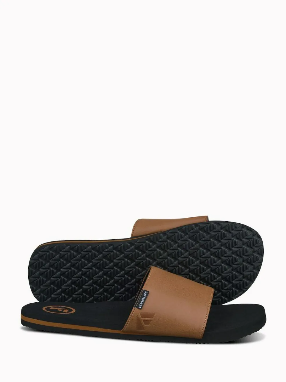 Foamlife Black Mens Seales Sliders^ Slippers|Slippers