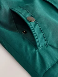Best Next Forest Green Waterproof Borg Lined Parka Coat (3mths-7yrs)