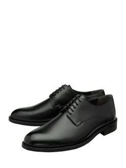 Best Frank Wright Leather Lace-Up Derby Shoes Black
