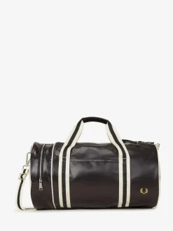Discount Fred Perry Black Classic Barrel Bag