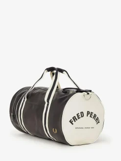 Discount Fred Perry Black Classic Barrel Bag