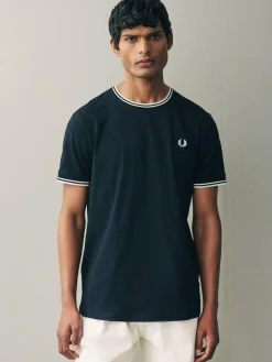 Fred Perry Black Twin Tipped Logo T-Shirt^ Tops & T-Shirts