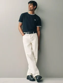 Fred Perry Black Twin Tipped Logo T-Shirt^ Tops & T-Shirts