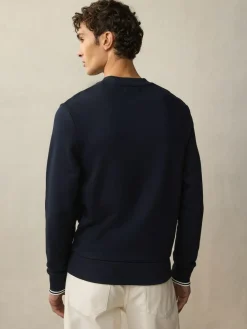 Hot Fred Perry Neck Sweatshirt Navy