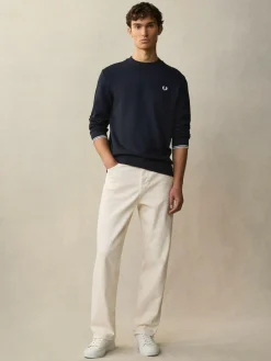 Hot Fred Perry Neck Sweatshirt Navy