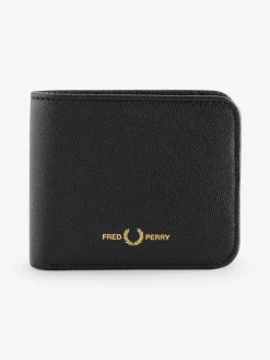 Fred Perry Scotchgrain Leather Black Wallet^ Wallets