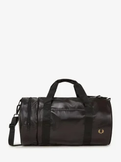 Hot Fred Perry Tonal Classic Barrel Black Bag